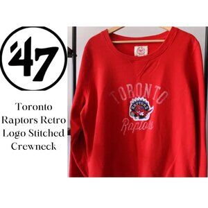 47 Era Toronto Raptors Vintage Logo Stitched Crewneck